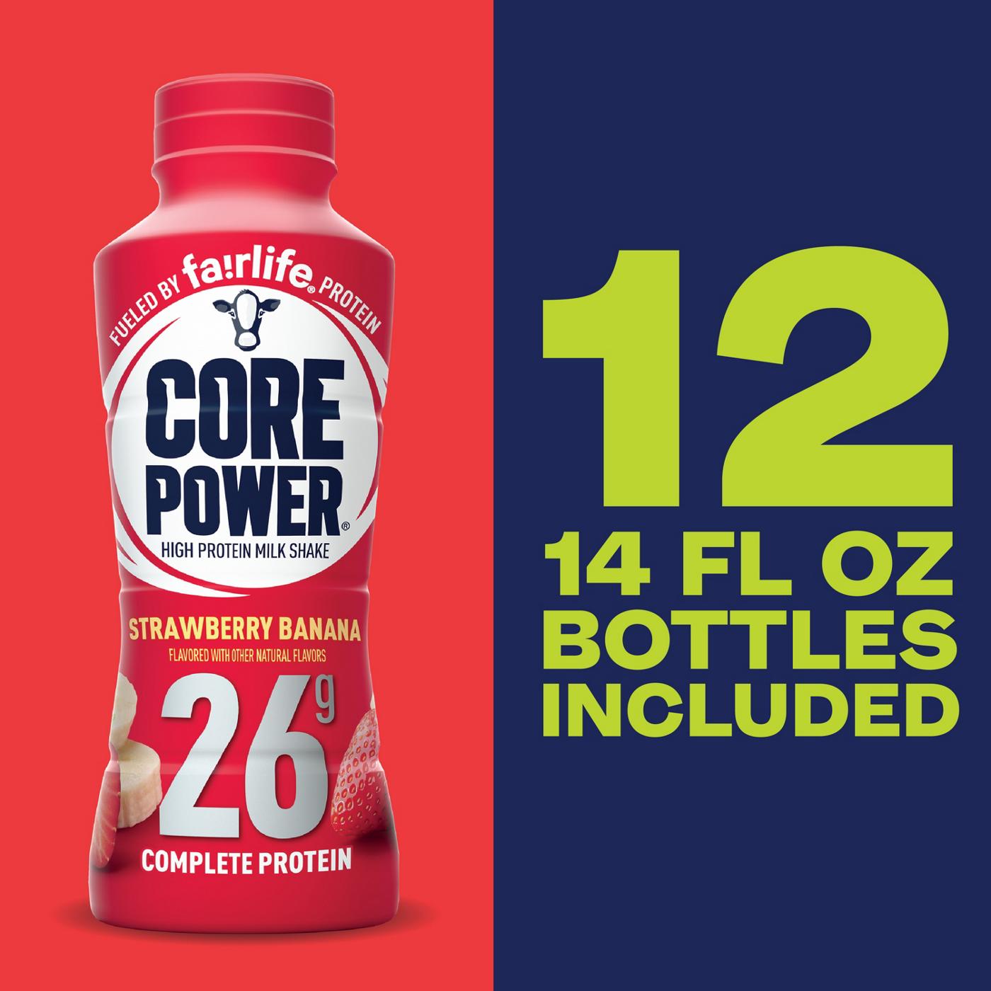 Core Power Complete 26g Protein Shakes - Strawberry Banana, 12 Pk; image 4 of 8