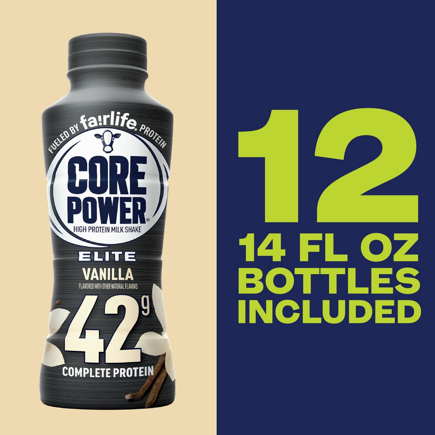 Core Power Elite Complete 42g Protein Shakes - Vanilla, 12 Pk; image 3 of 8