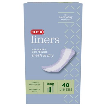 H-E-B Liners - Long, 40 ct