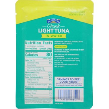 Hill Country Fare Tuna Chunk Light Pouch, 2.5 oz