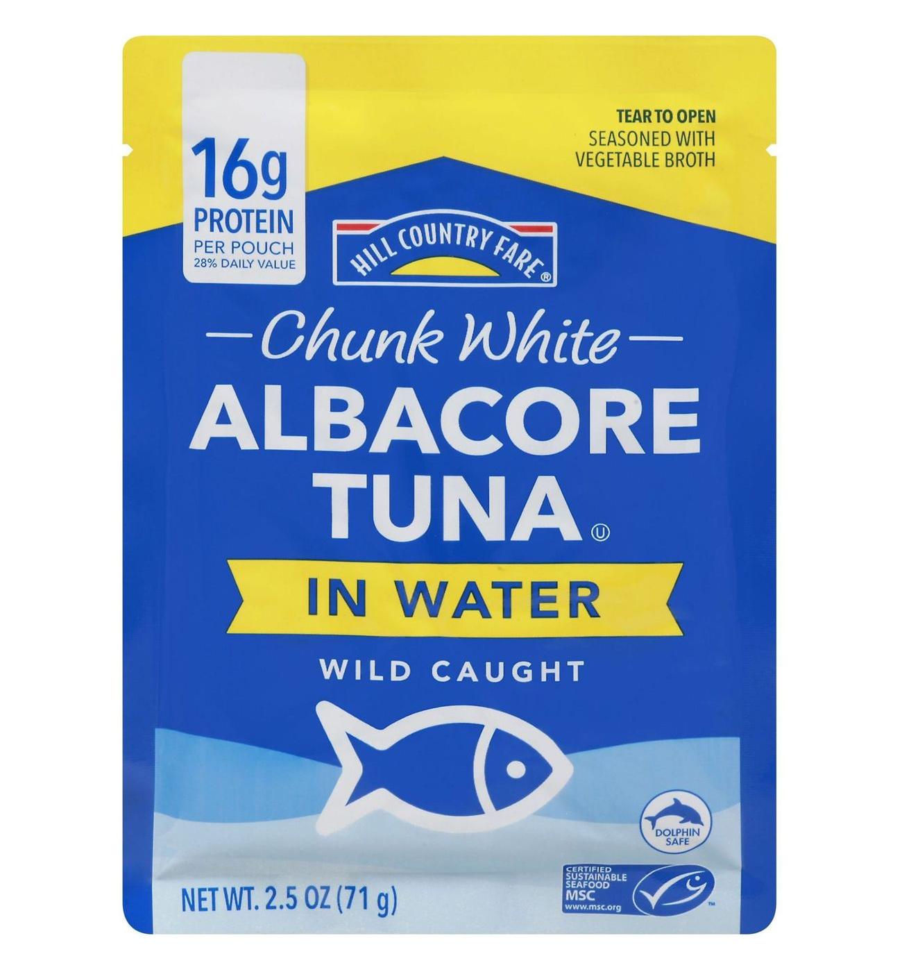 Hill Country Fare Chunk White Albacore Tuna in Water Pouch; image 1 of 4