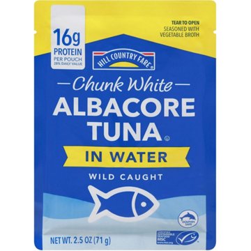 Hill Country Fare Chunk White Albacore Tuna in Water Pouch, 2.5 oz