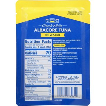 Hill Country Fare Chunk White Albacore Tuna in Water Pouch, 2.5 oz