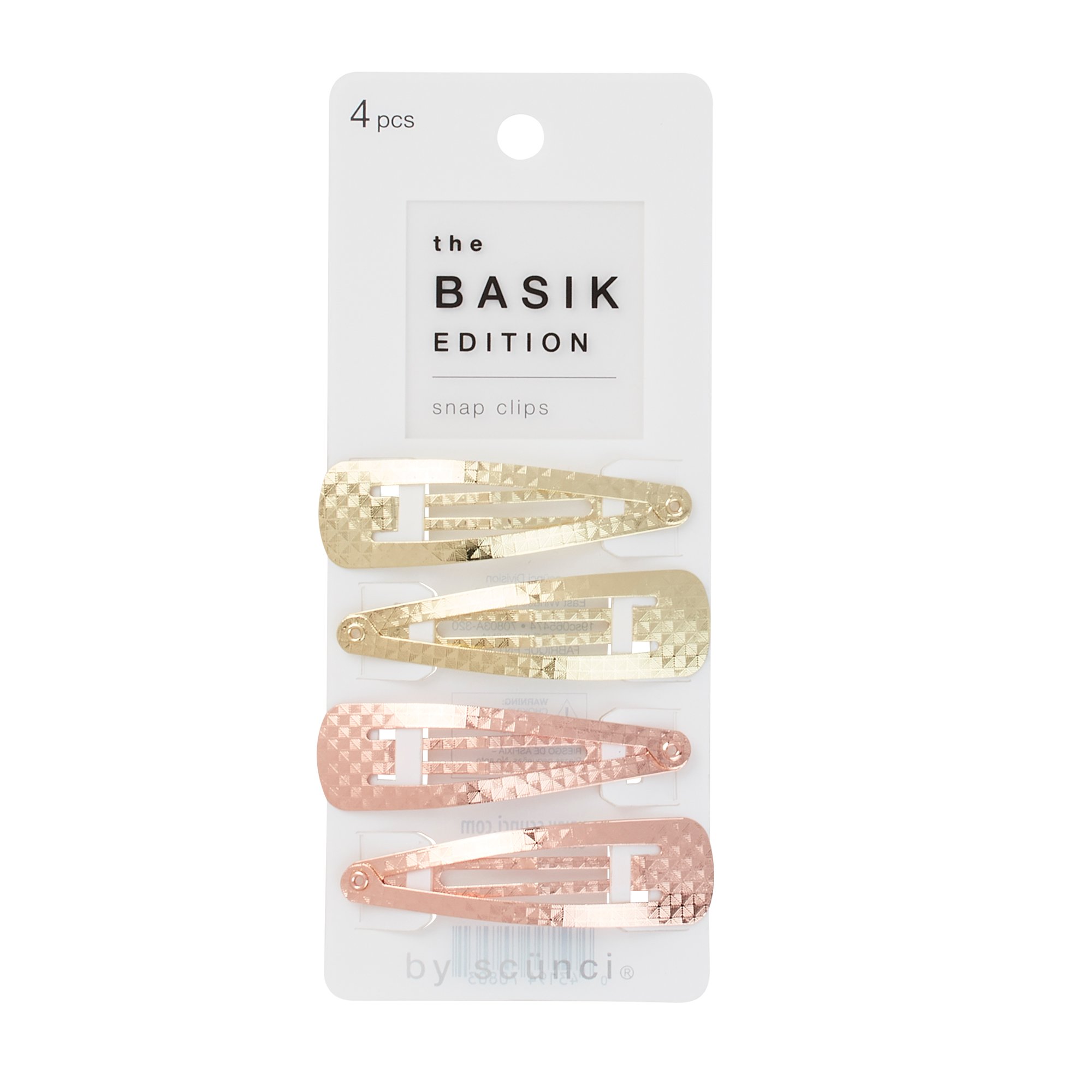 Scunci Basik Edition Metal Textured Snap Clips - Shop Hair accessories ...