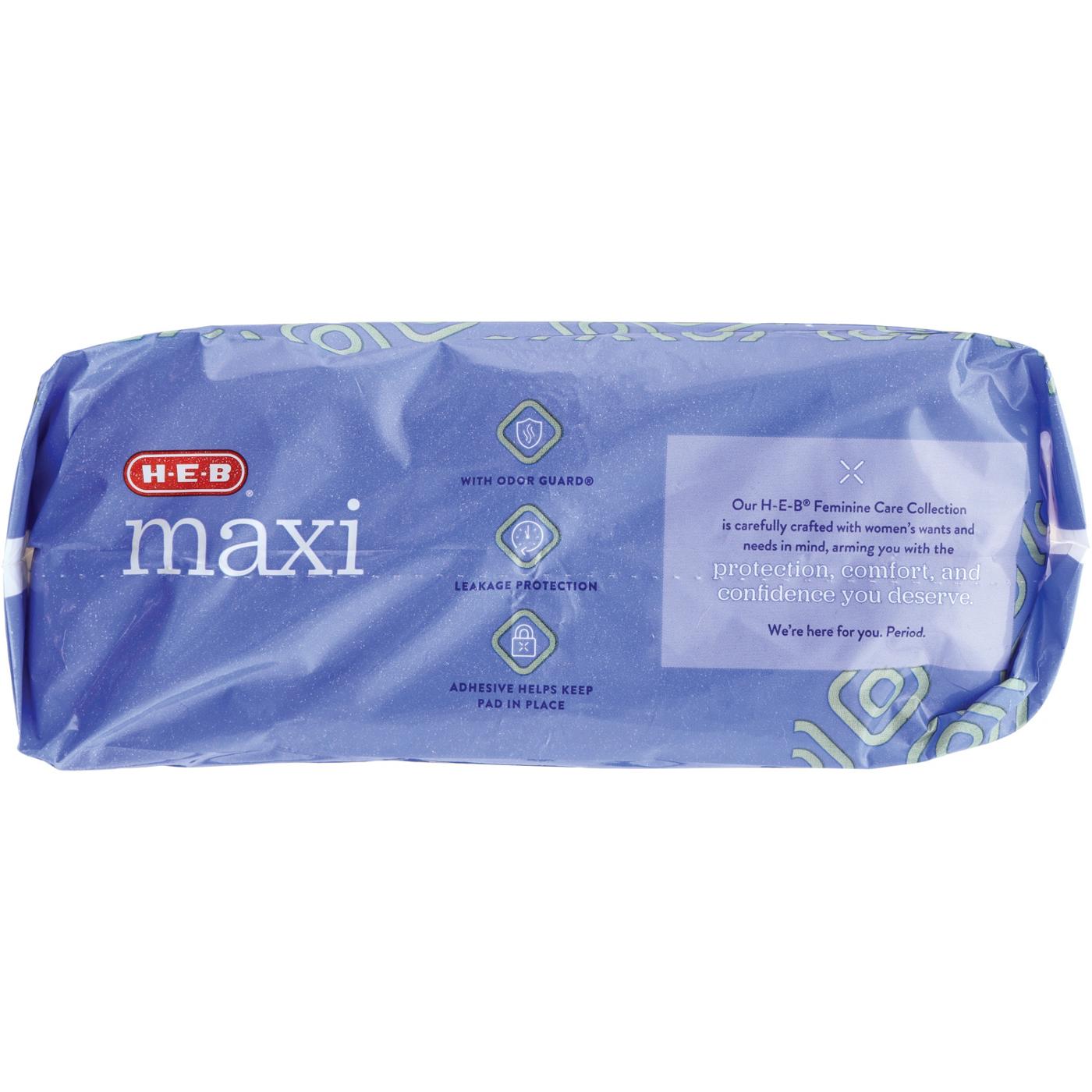H-E-B Maxi Pads - Super; image 5 of 5