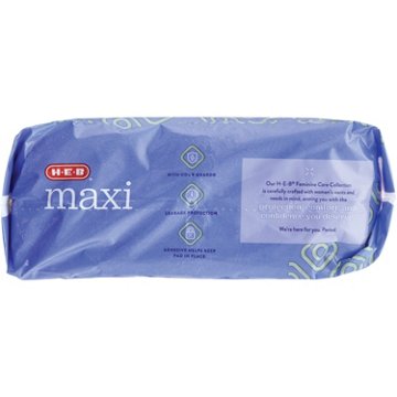 H-E-B Maxi Pads - Super, 48 ct