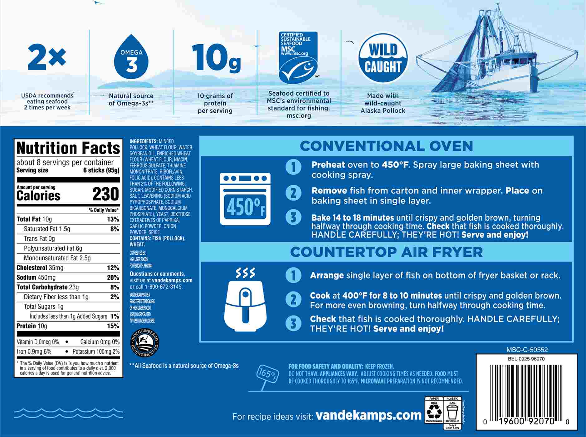 Van de Kamp's Crunchy Fish Sticks; image 2 of 2