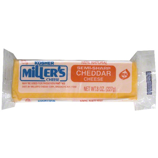 Miller's Cheese SemiSharp Cheddar Cheese Sticks Shop Cheese at HEB