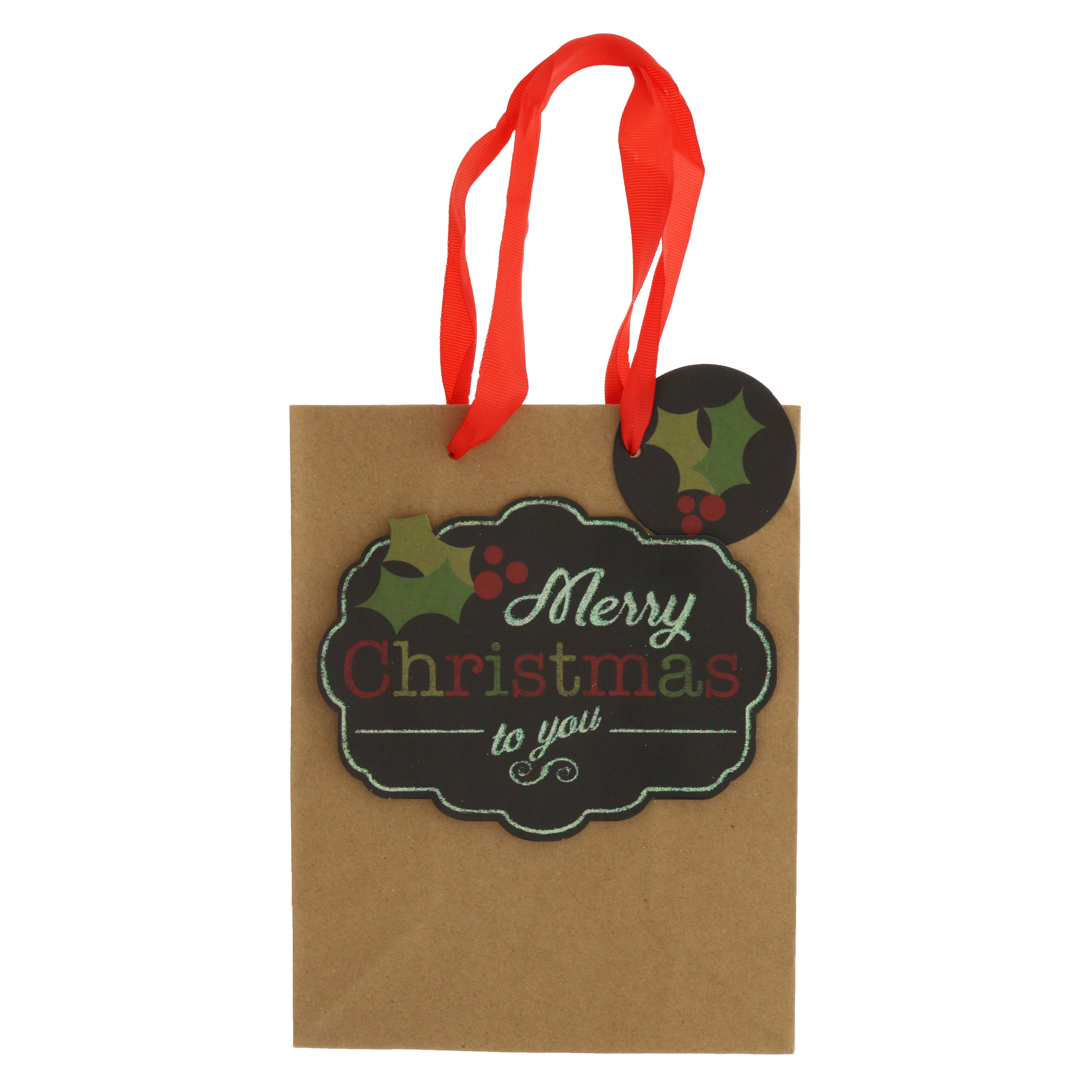 Thirty Fourth Main Merry Christmas Kraft Holiday Gift Bag Shop Party Supplies At H E B
