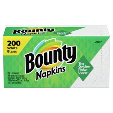 Bounty Paper Napkins - White, 200 ct