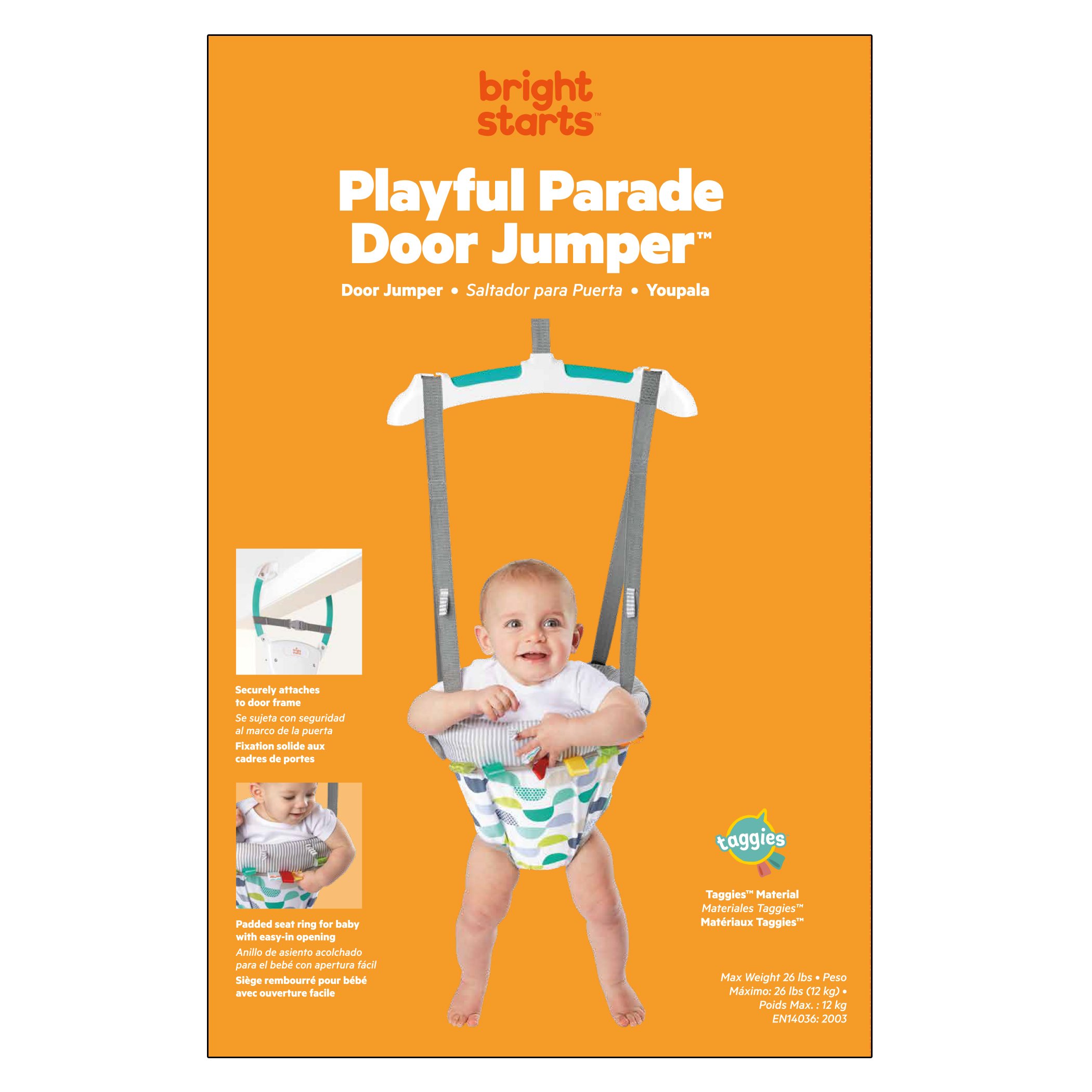 bright starts playful parade door jumper