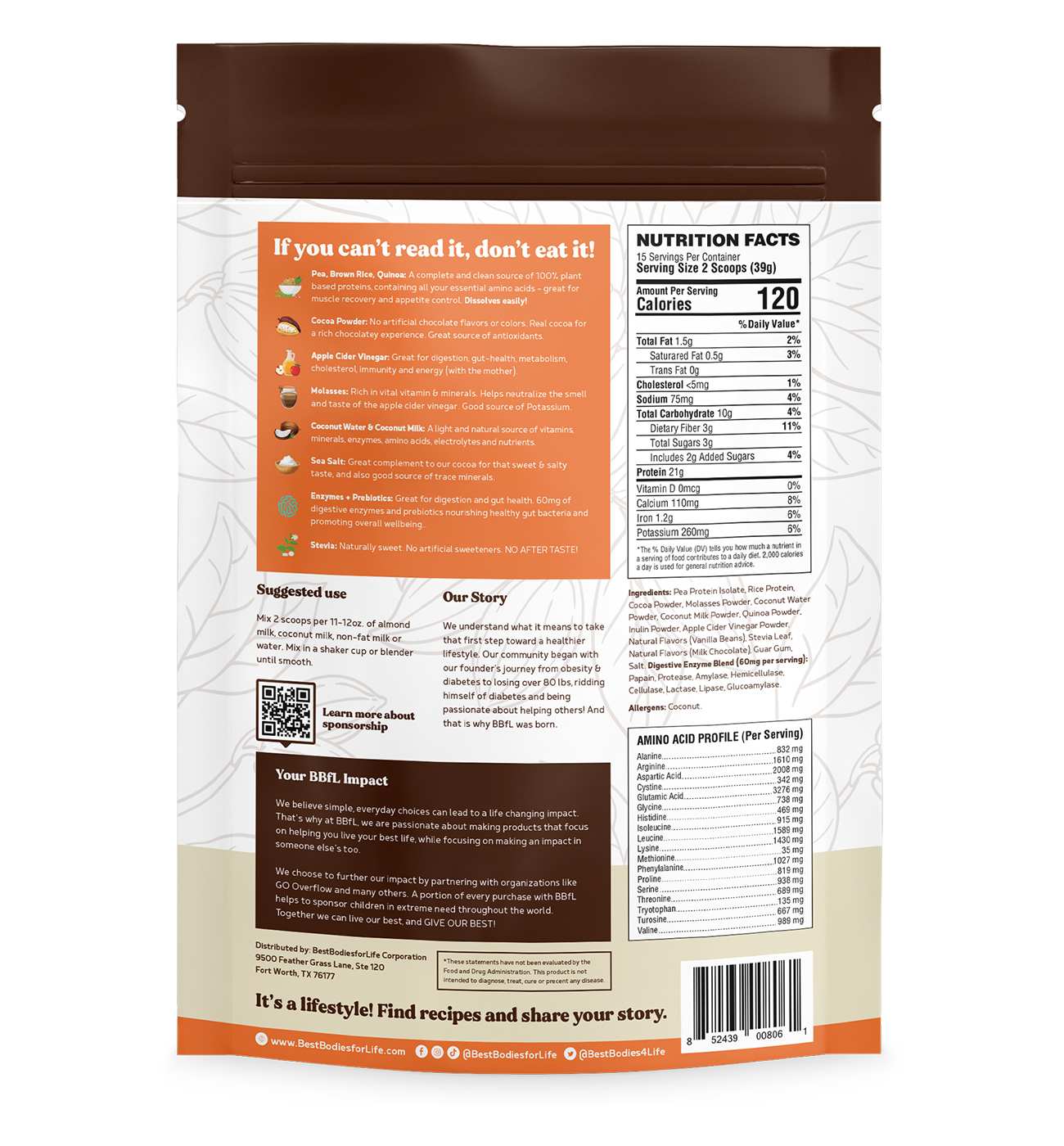 BestBodiesForLife 15g Protein & Meal Replacement Shake - Cocoa Cream; image 2 of 2