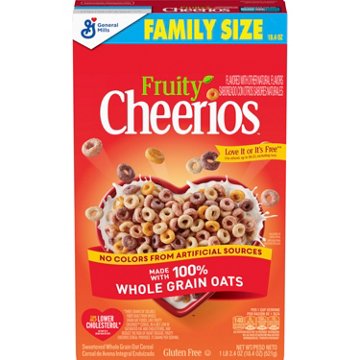 General Mills Fruity Cheerios Cereal - Family Size, 18.4 oz
