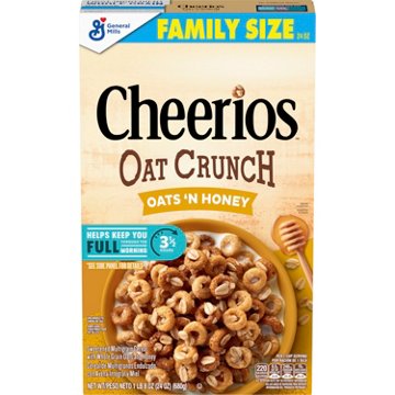 General Mills Oat Crunch Oats 'N Honey Cheerios Cereal - Family Size