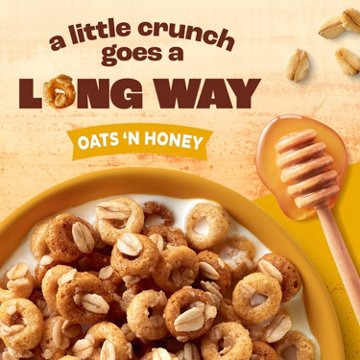 General Mills Oat Crunch Oats 'N Honey Cheerios Cereal - Family Size