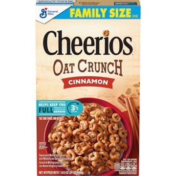 General Mills Oat Crunch Cinnamon Cheerios Cereal - Family Size