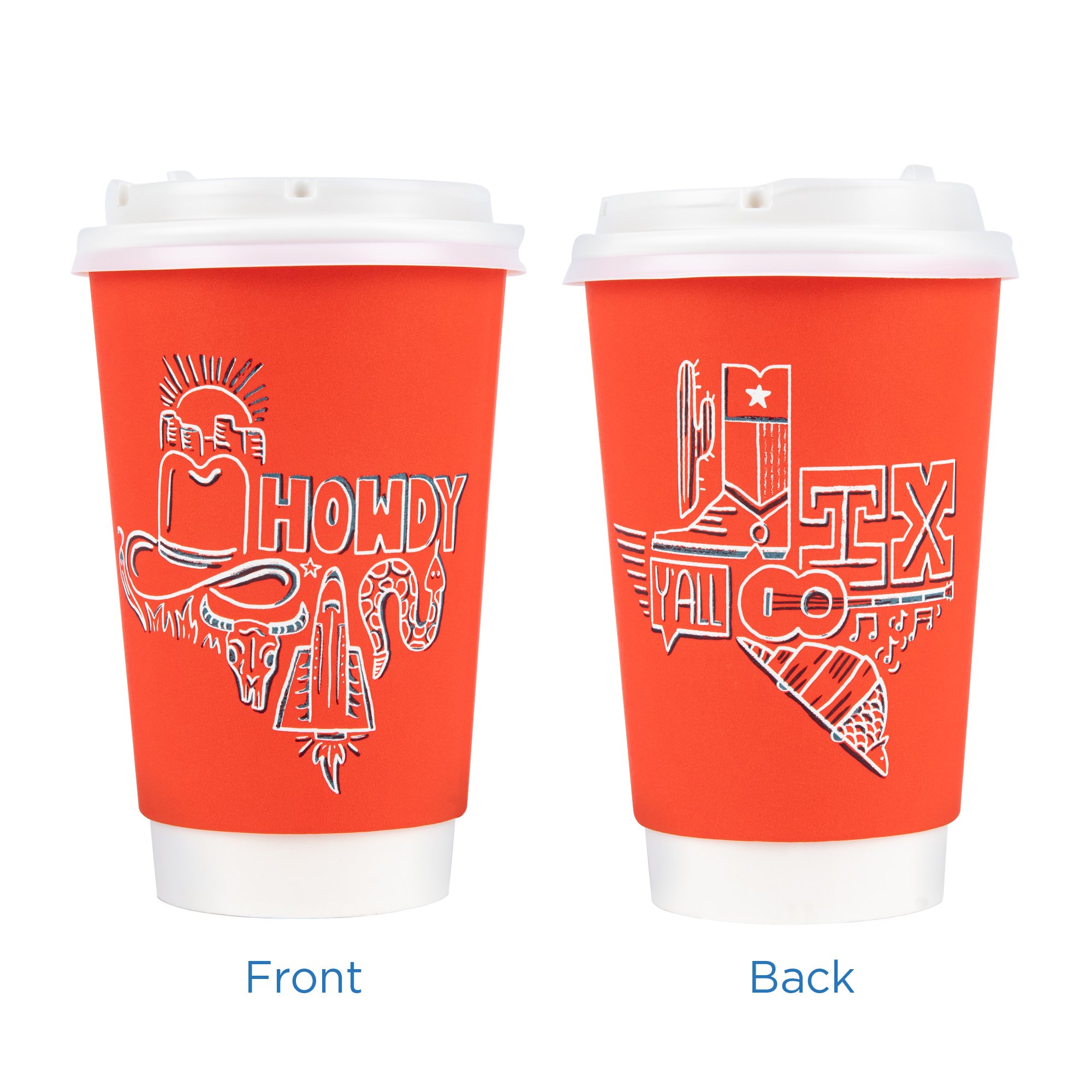 H-E-B 12 oz Insulated Cups with Snap-On Lids - Shop Drinkware at H-E-B