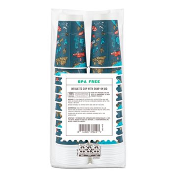 H-E-B 16 oz Insulated Coffee Cups with Snap-On Lids, 20 ct