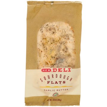 H-E-B Deli Sourdough Flatbread - Garlic Butter, 7.05 oz