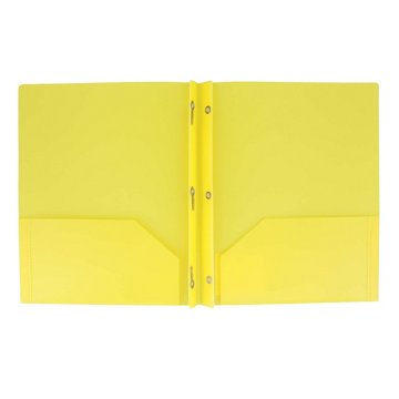 H-E-B Poly Pocket Folder with Prongs - Yellow