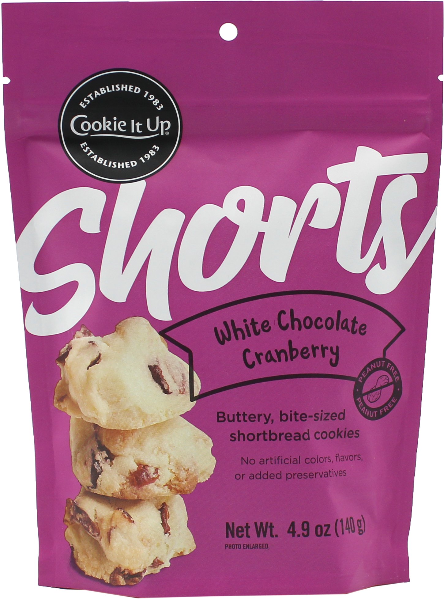 Cookie It Up Shorts White Chocolate Cranberry, 4.9 oz | Central