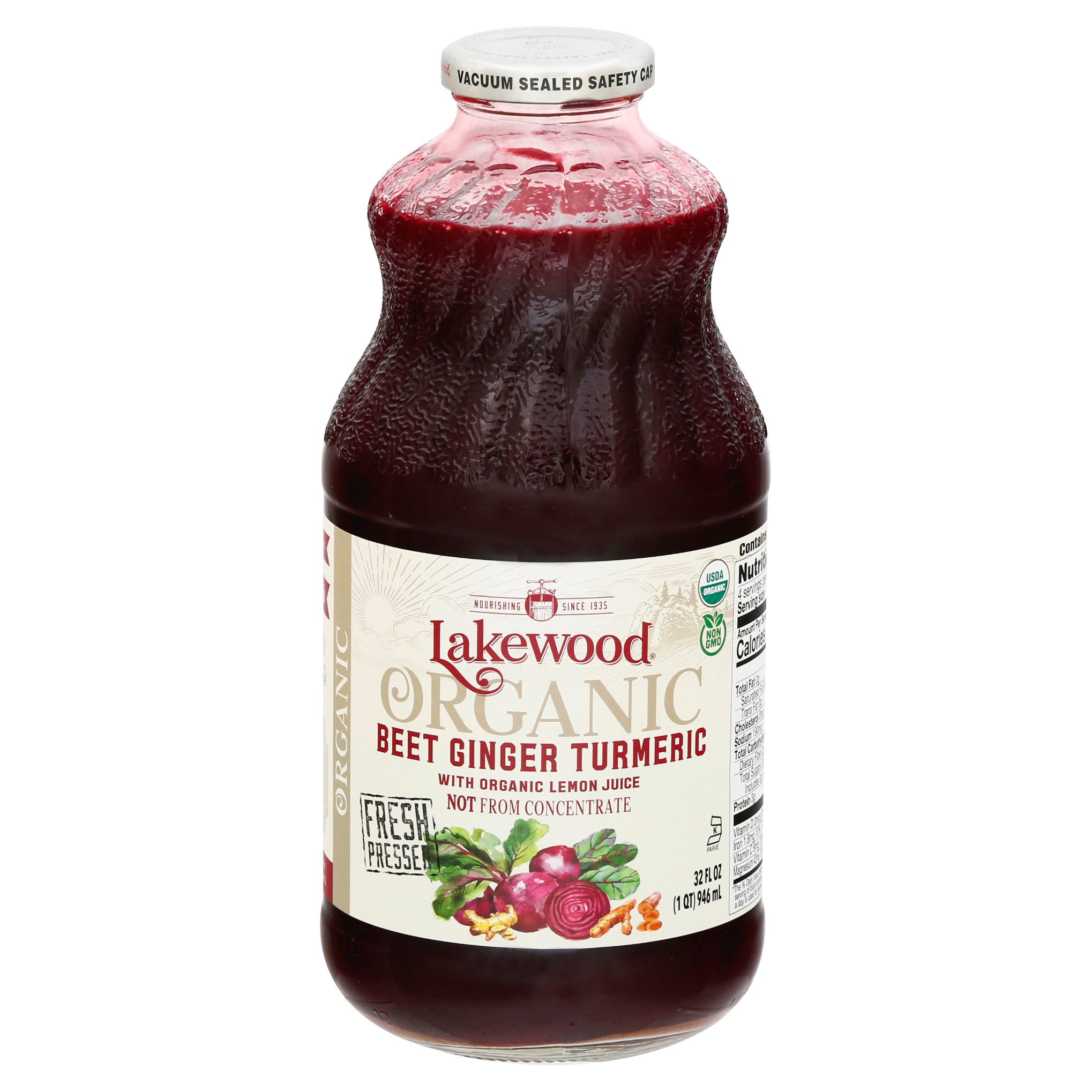 Lakewood Beet Ginger Turmeric Lemon Juice Shop Juice at HEB