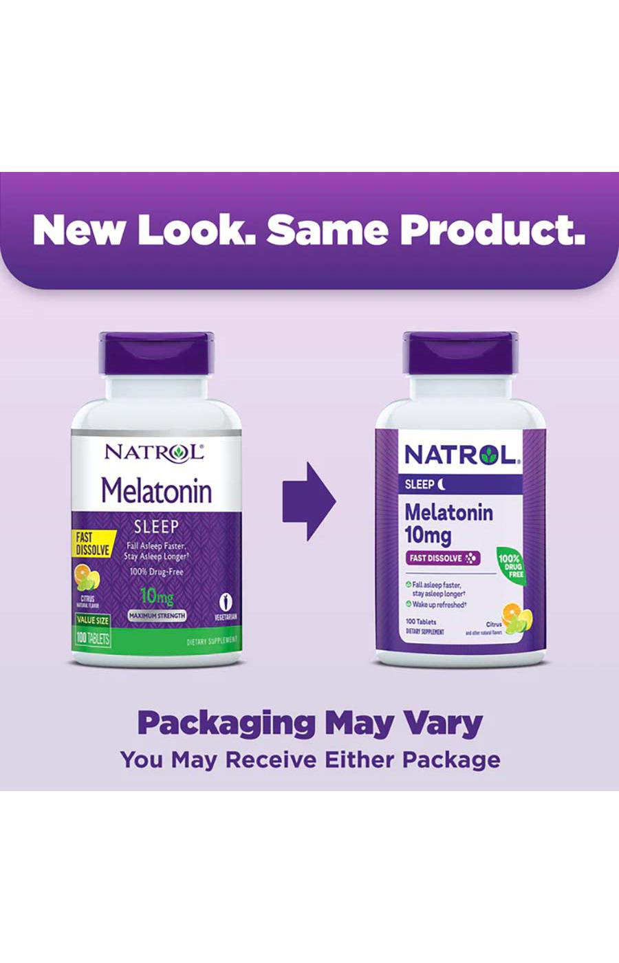 Natrol Melatonin 10 mg Capsules -Citrus; image 2 of 4