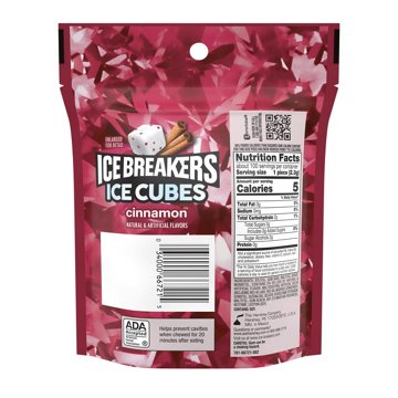 Ice Breakers Ice Cubes Cinnamon Sugar Free Chewing Gum, 100 pc