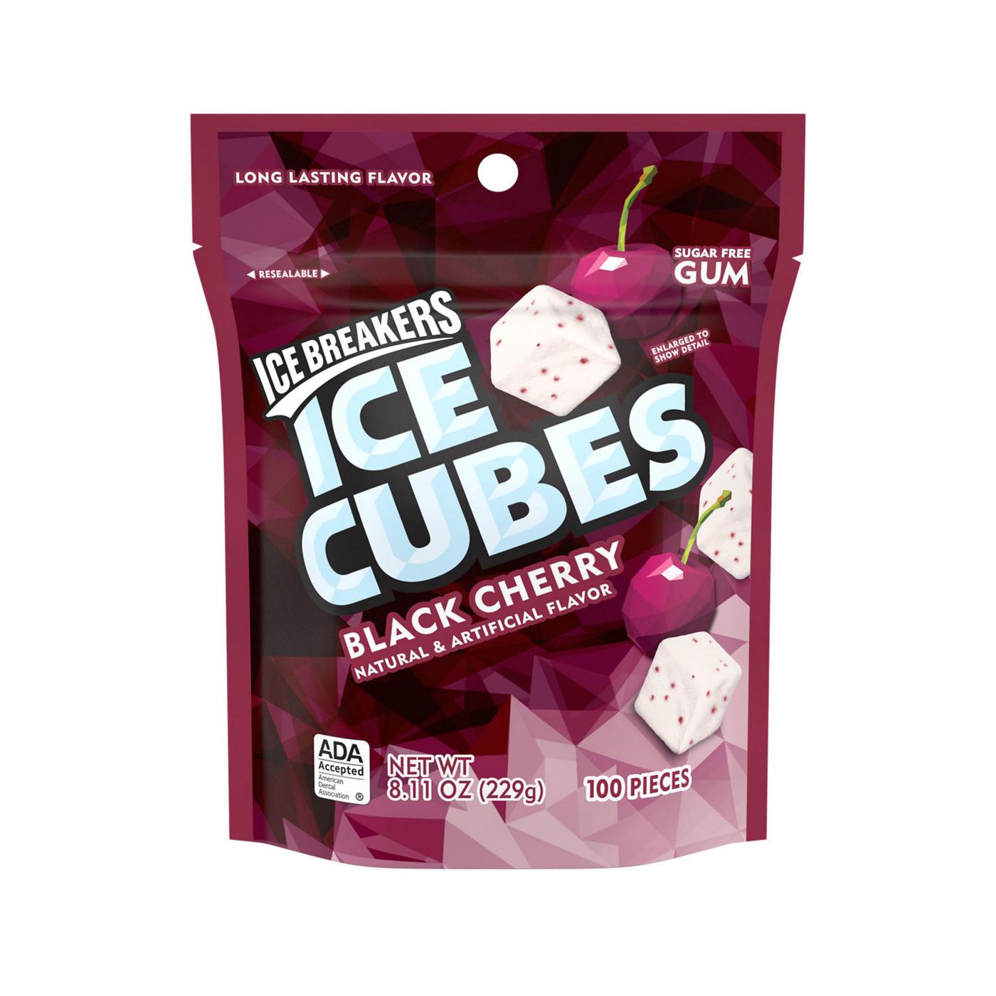 Ice Breakers Ice Cubes Black Cherry Sugar Free Gum Pouch; image 1 of 3