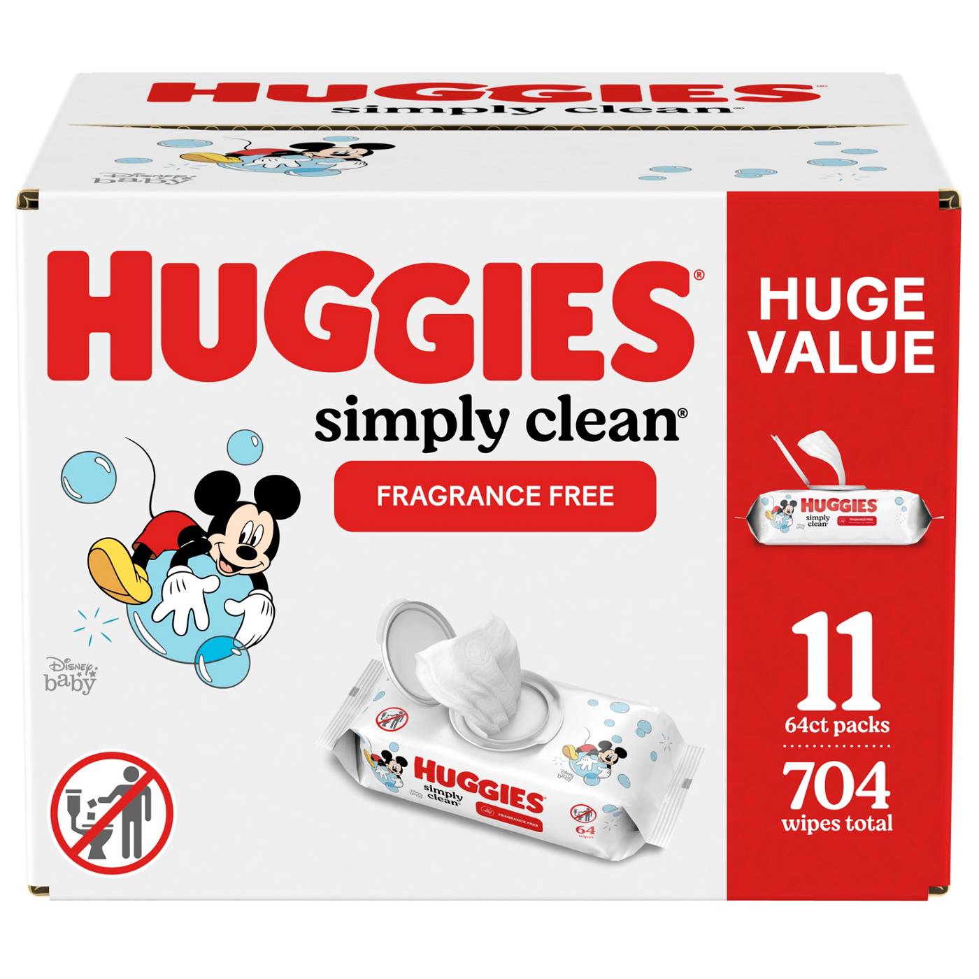 Huggies Simply Clean Fragrance Free Baby Wipes 11 Pk; image 1 of 8