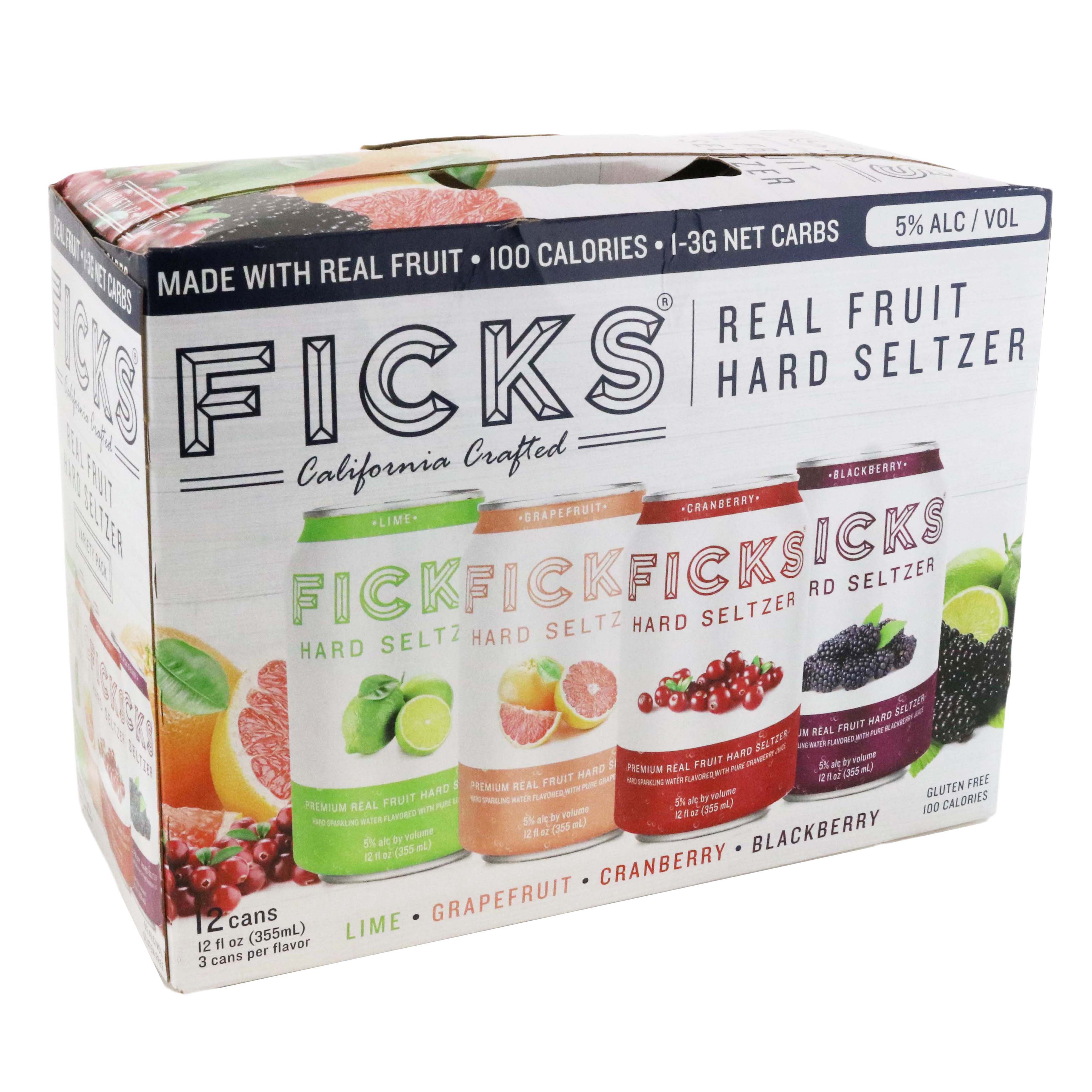 Ficks Hard Seltzer Variety Pack 12 oz Cans - Shop Malt Beverages & Coolers  at H-E-B