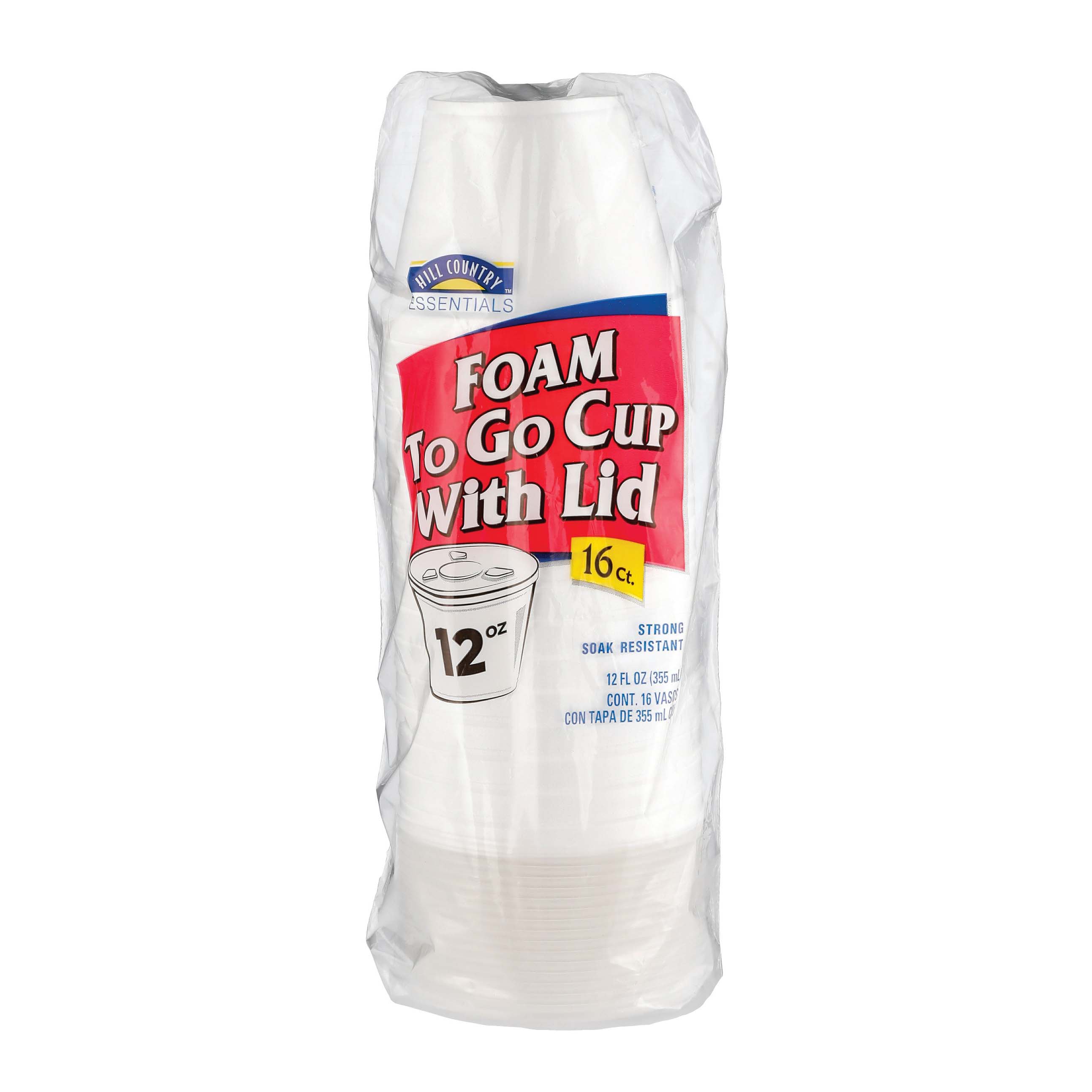 Hill Country Essentials 12 oz Foam Cups