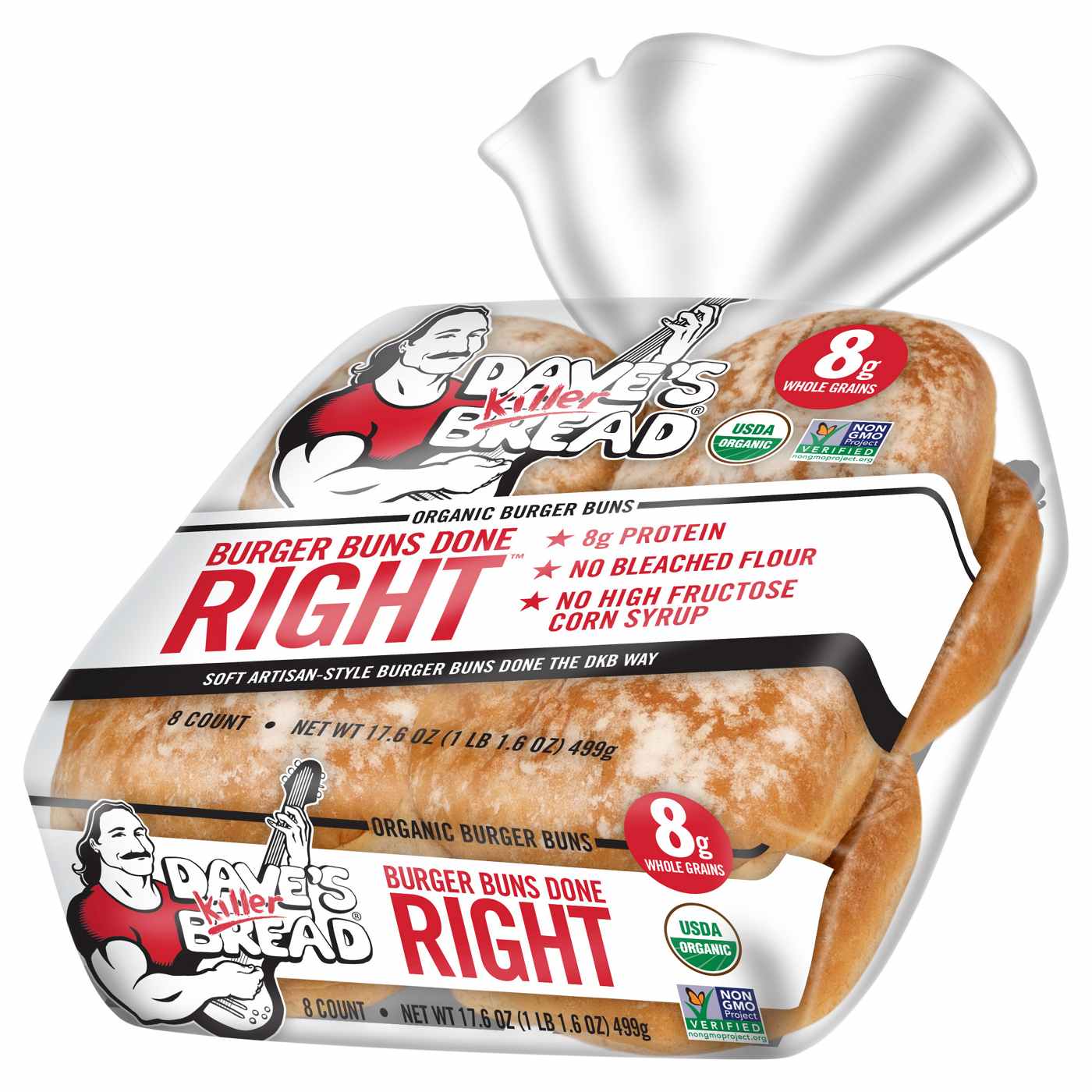 Dave's Killer Bread Burger Buns Done Right Organic Hamburger Buns; image 5 of 5