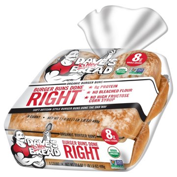 Dave's Killer Bread Burger Buns Done Right Organic Hamburger Buns, 8 ct