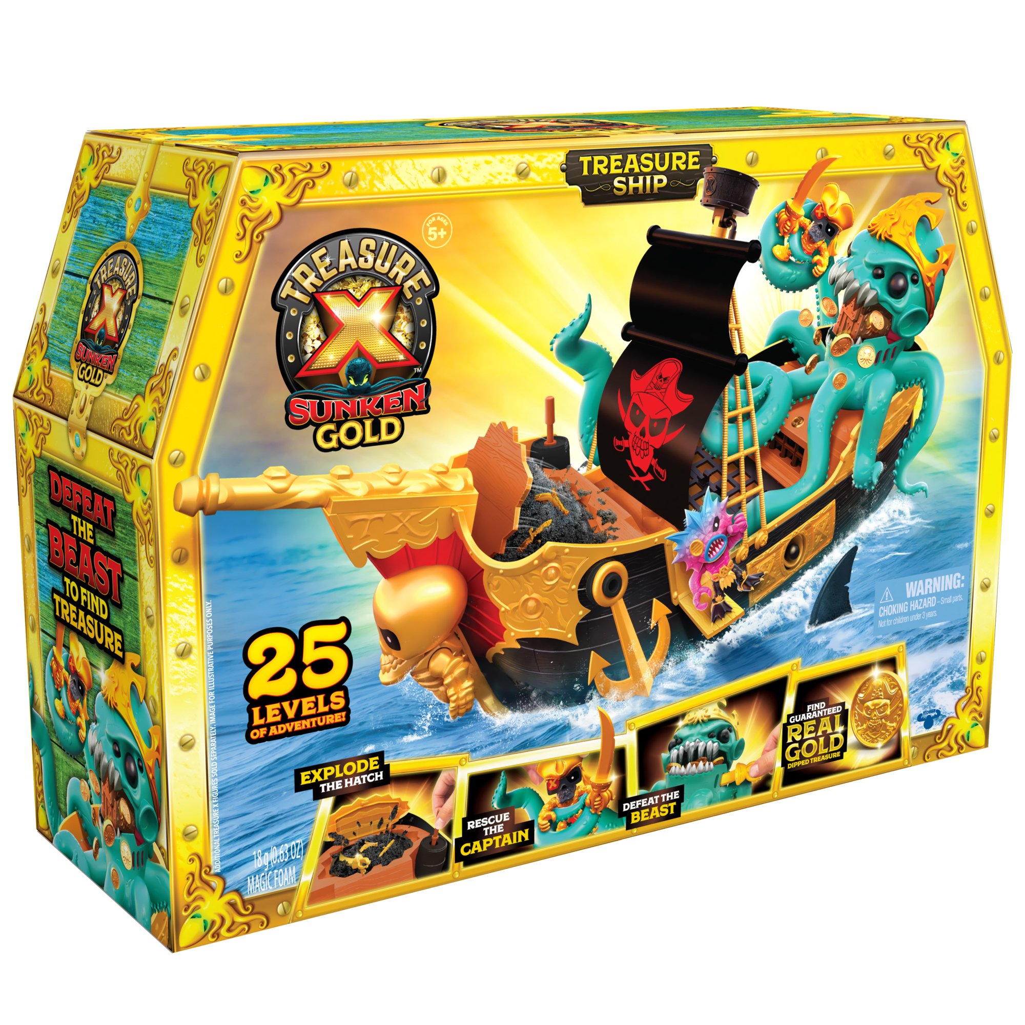 Moose Toys Treasure X Sunken Gold Treasure Ship Playset - Shop