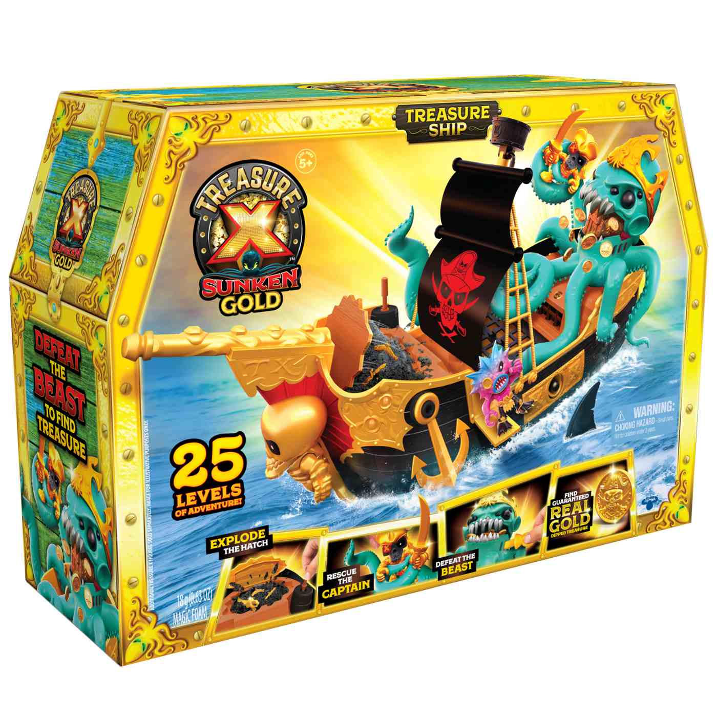 Moose Toys Treasure X Sunken Gold Treasure Ship Playset; image 2 of 2