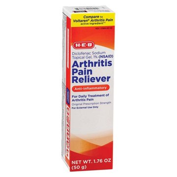 H-E-B Arthritis Pain Reliever Gel, 1.76 oz