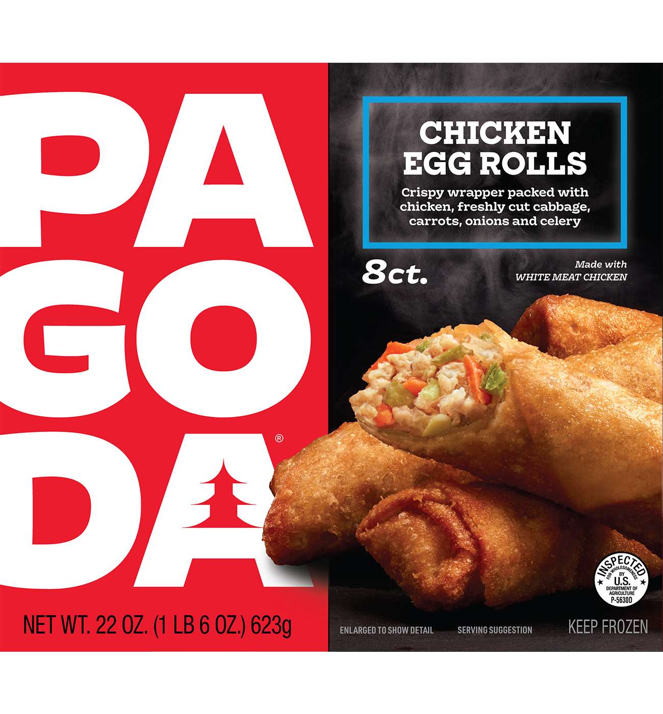 Pagoda Frozen Crunchy Crispy Chicken Egg Rolls; image 1 of 10