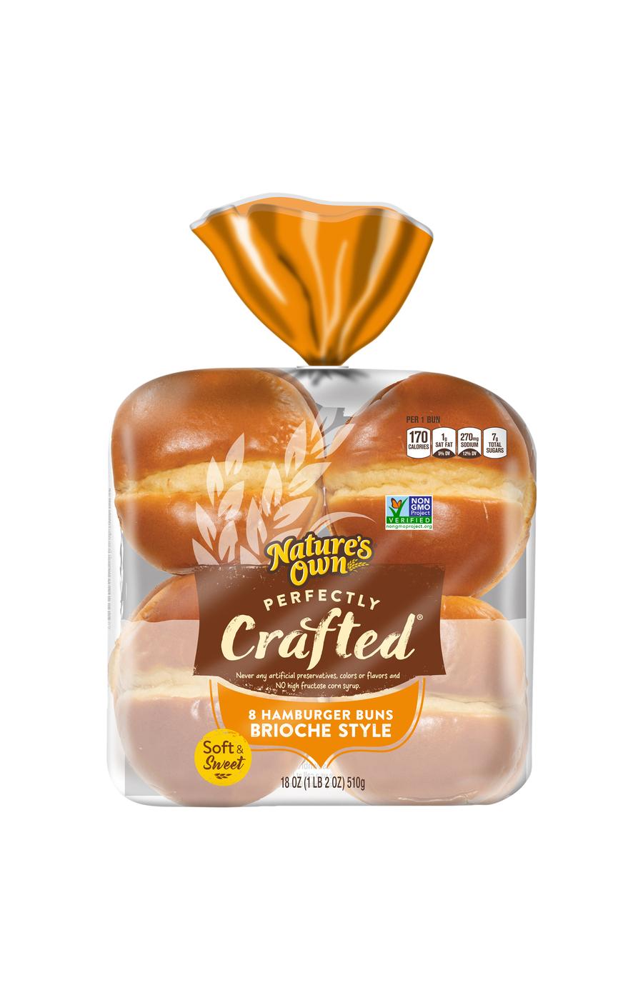 Nature's Own Perfectly Crafted Hamburger Buns; image 1 of 6