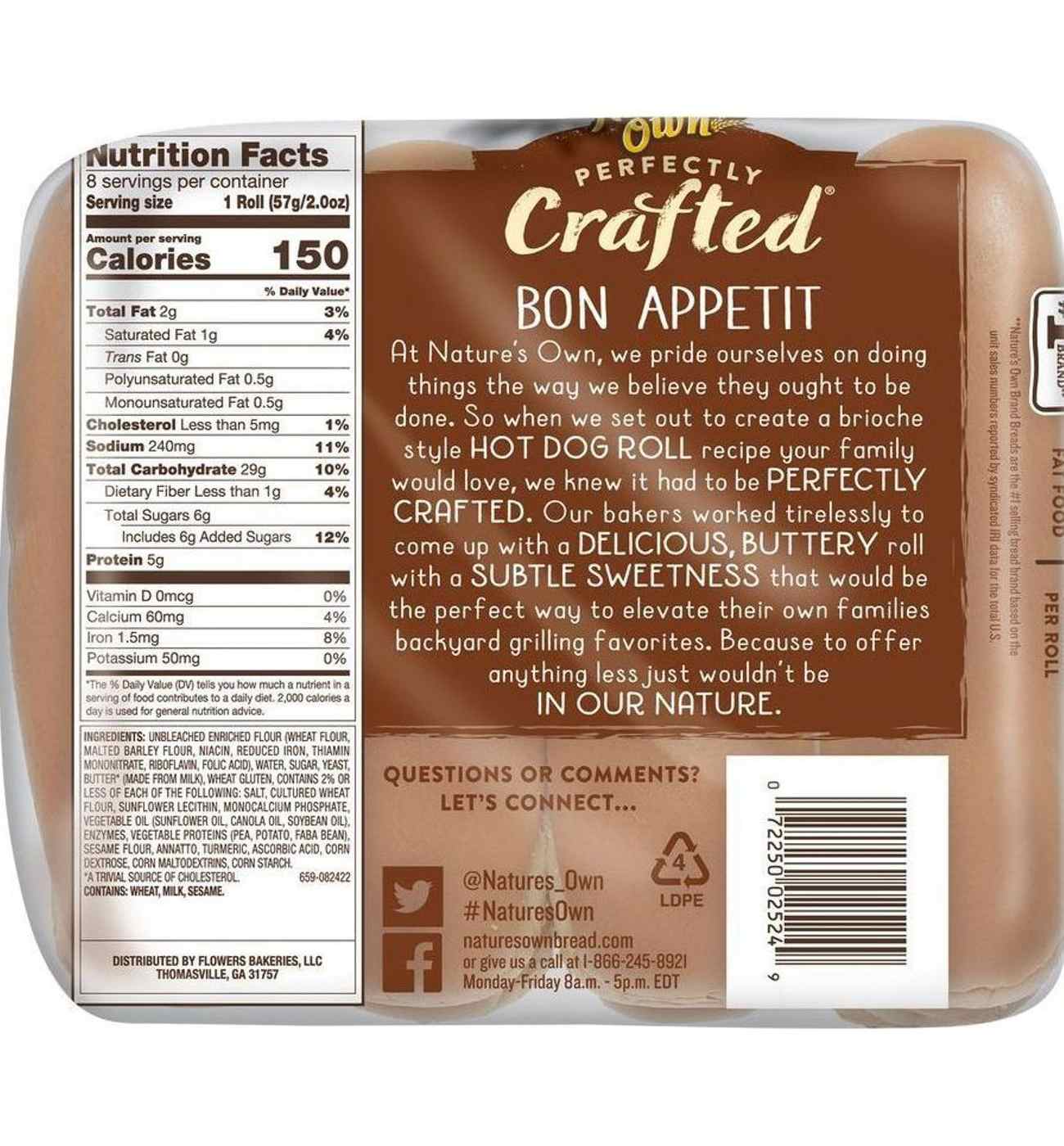 Nature's Own Perfectly Crafted Hot Dog Buns; image 4 of 6