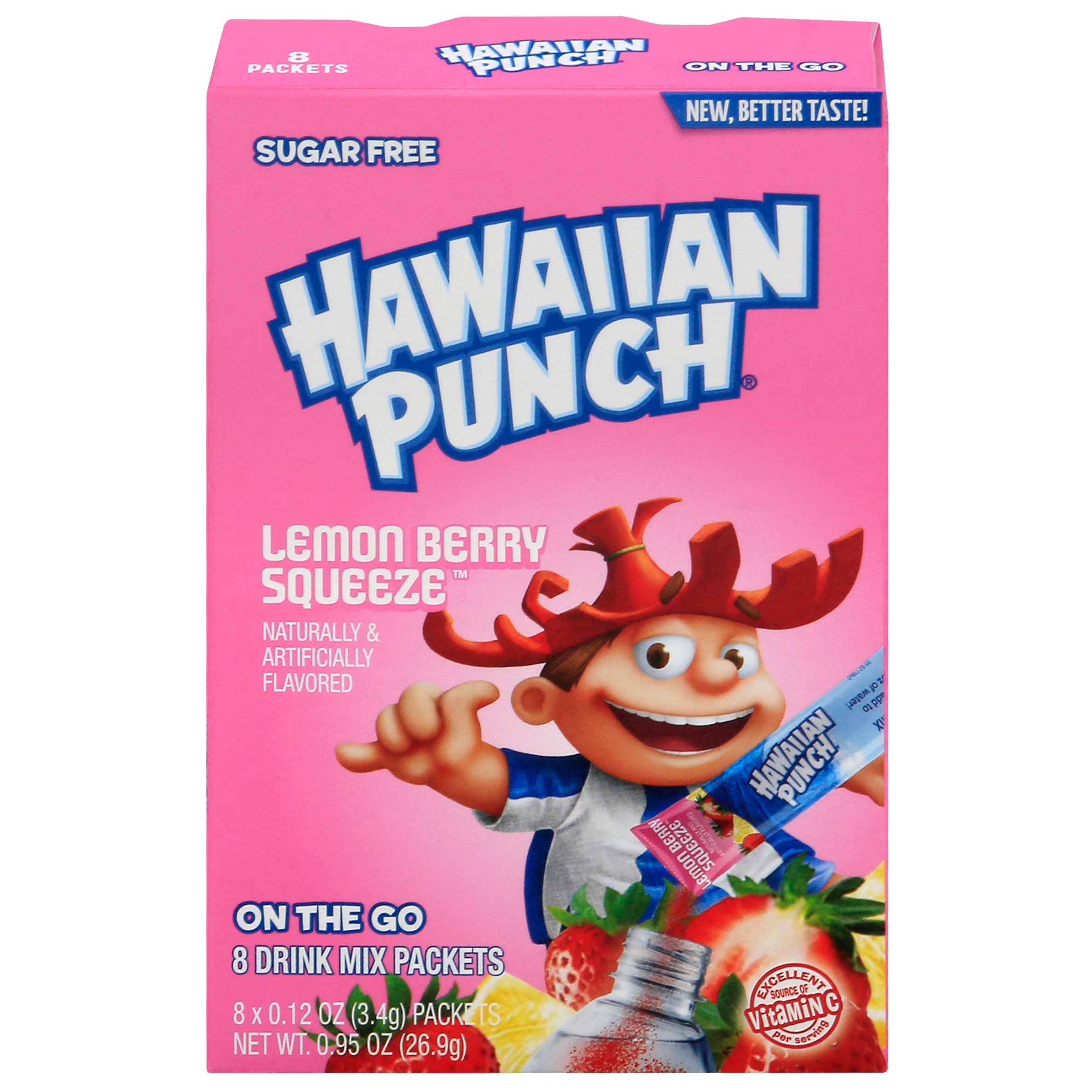 Hawaiian Punch Lemon Berry Squeeze Drink Mix Packets Shop Mixes And Flavor Enhancers At H E B 3058