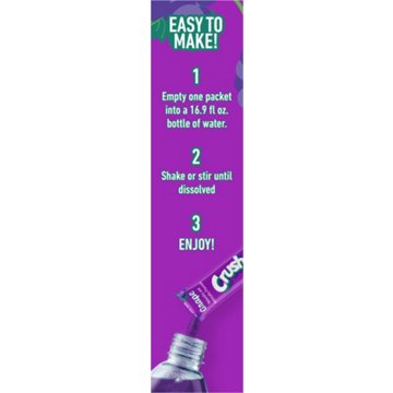 Crush Sugar Free Powder Drink Mix Packets - Grape, 6 ct