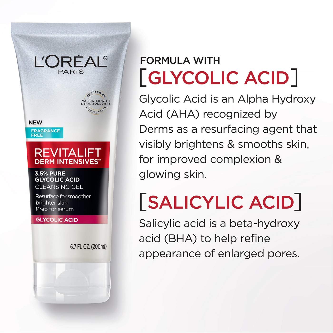L'Oréal Paris Revitalift Derm Intensives Glycolic Acid Cleanser; image 3 of 6