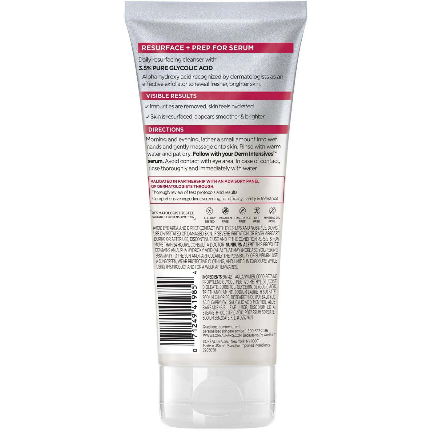 L'Oréal Paris Revitalift Derm Intensives Glycolic Acid Cleanser; image 5 of 6