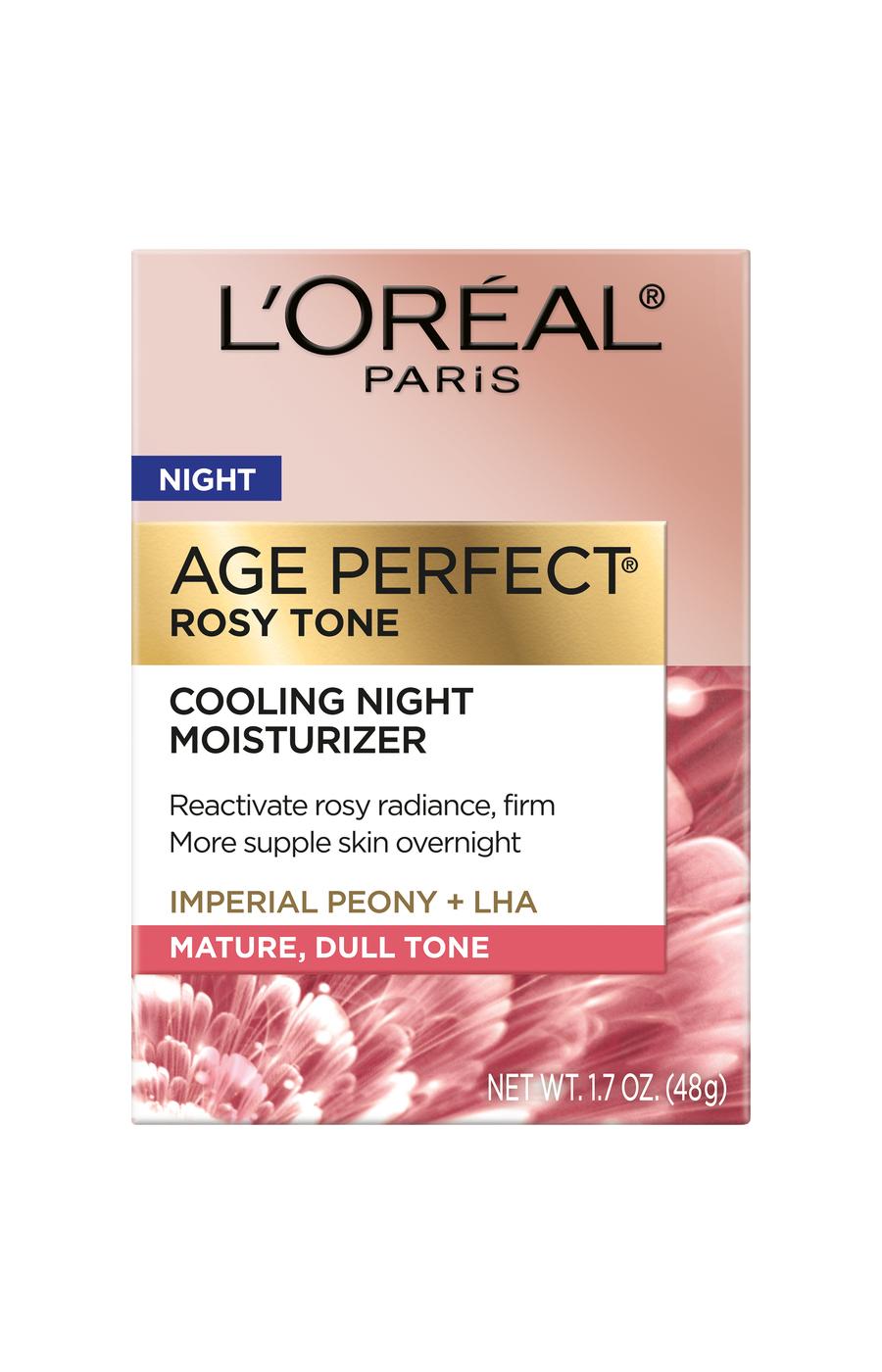 L'Oréal Paris Age Perfect Rosy Tone Cooling Night Moisturizer; image 1 of 6