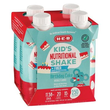 H-E-B Kid's Nutritional Shake + Fiber - Birthday Cake