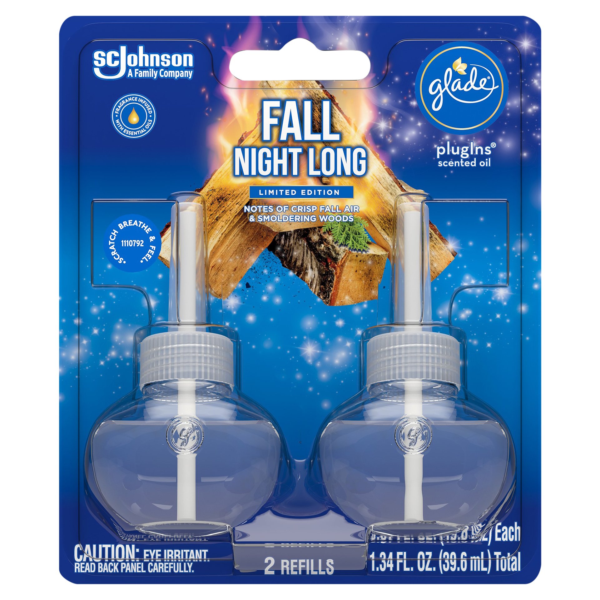 Glade PlugIns Scented Oil Air Freshener Refills Fall Night Long Shop Air fresheners at HEB
