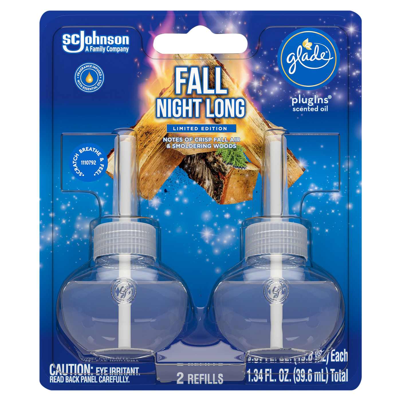 Glade PlugIns Scented Oil Air Freshener Refills - Fall Night Long; image 1 of 3