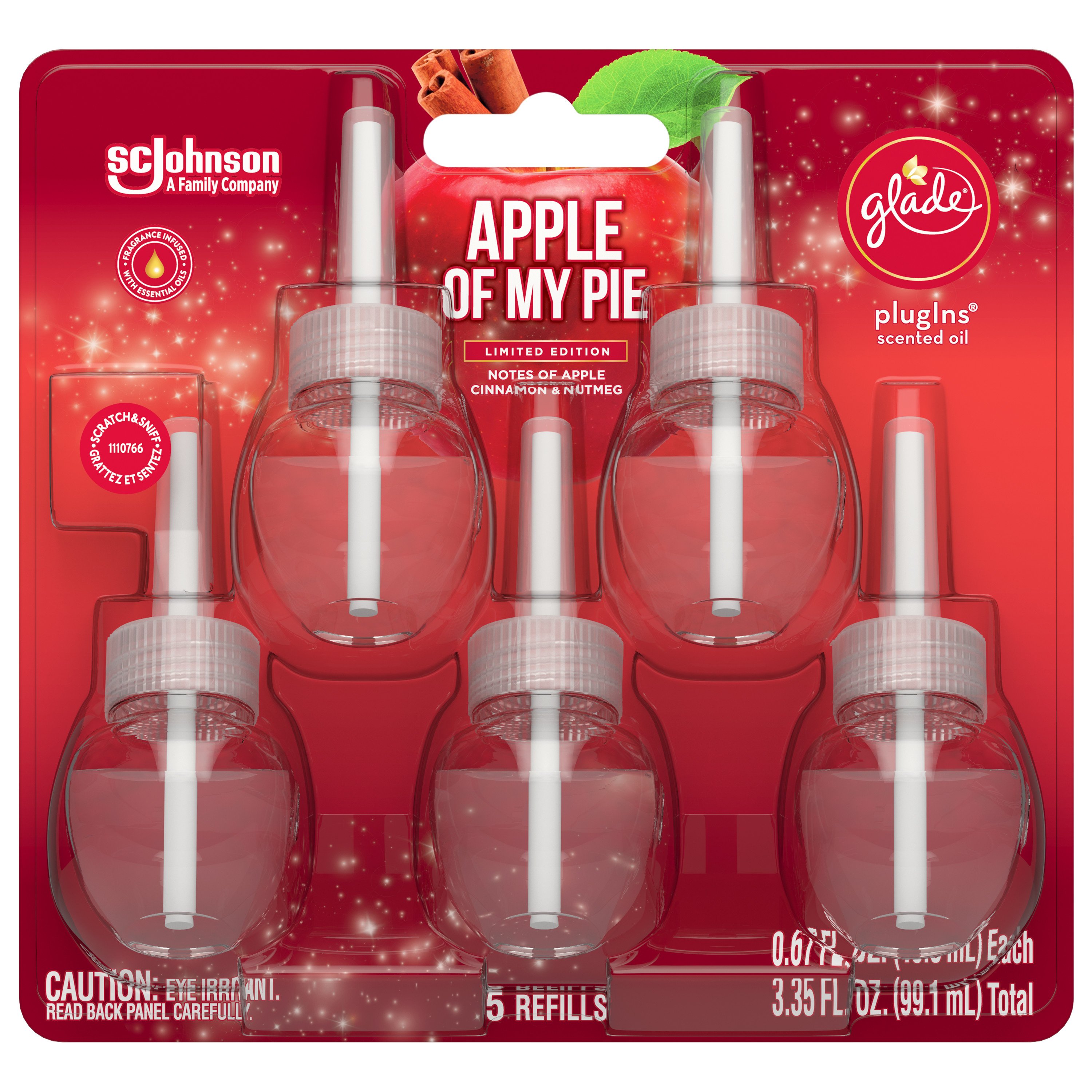 Glade PlugIns Scented Oil Air Freshener Refills Apple of My Pie