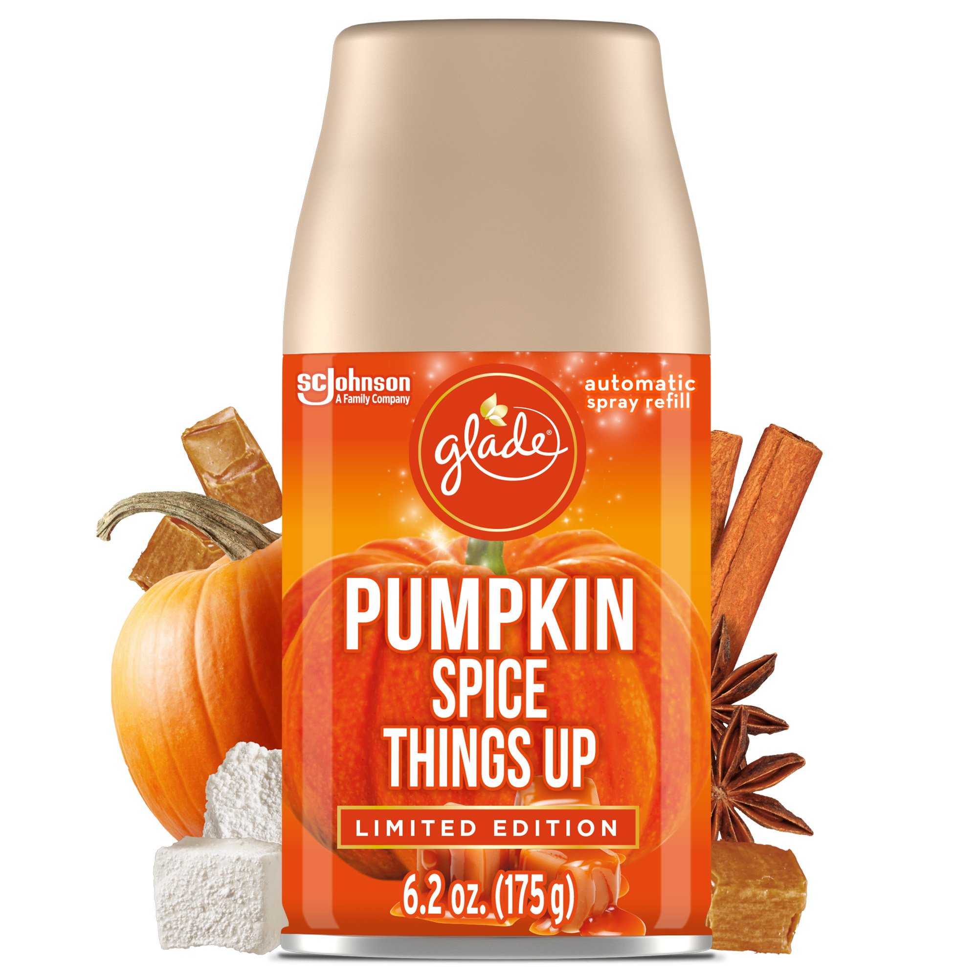 Glade Pumpkin Spice Things Up Automatic Spray Refill Shop Air Fresheners At H E B